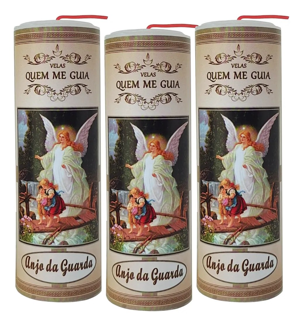 10 Velas Votiva 7 Dias Com Imagem E Oração Católica No Verso