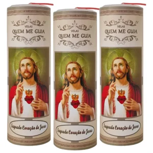 3 Velas Votiva De 7 Dias Do Sagrado Coração De Jesus
