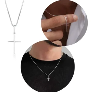 Colar Crucifixo Masculino Prata 925 Argennti