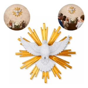 Divino Espirito Santo Resplendor Dourado Cruz Sagrada Parede