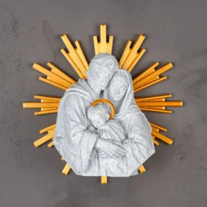 Escultura Sagrada Família 3d Decoração Religiosa