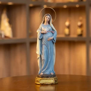 Imagem Nossa Senhora Maria Grávida 30 Cm Resina
