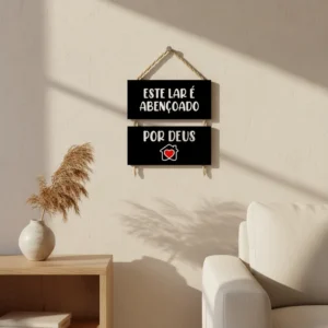 Plaquinha Decorativa Religiosa Este Lar É Abençoado Por Deus