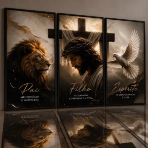 Quadro Decorativo Religioso Cristão Jesus Leão De Juda Pai