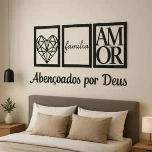 Quadros Familia Frase Abençoados Por Deus Cabeceira Vazado