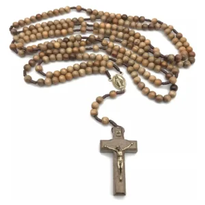 Rosário Católico Madeira Nossa Senhora Das Graças Marrom