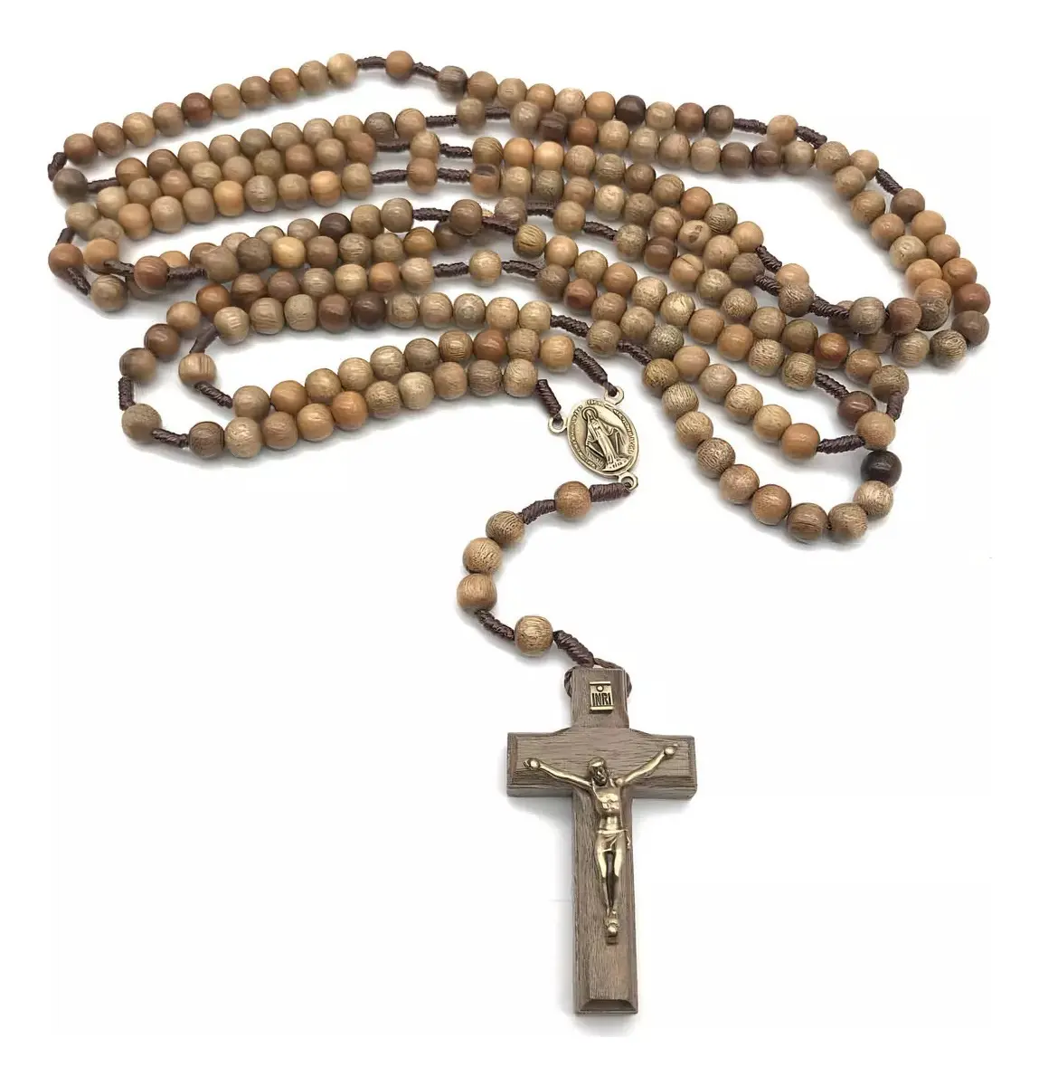 Rosário Católico Madeira Nossa Senhora Das Graças Marrom
