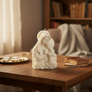 Vela Artesanal Nossa Senhora Com Menino Jesus