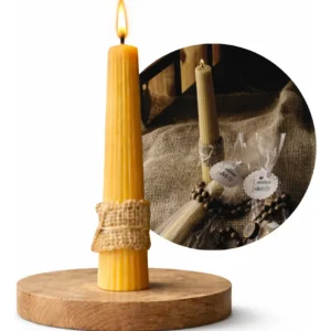 Vela Cristo Rei Cera De Abelha Artesanal Pura Jesus Oração
