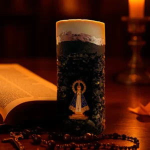 Vela Decorativa Artesanal Imagem De Nossa Senhora Aparecida