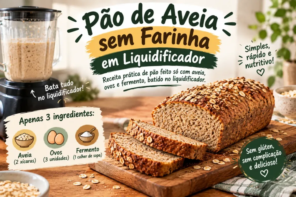 Pão de Aveia sem Farinha em Liquidificador